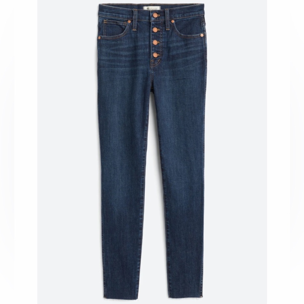 Madewell 10” High Rise Skinny Button Front Jean